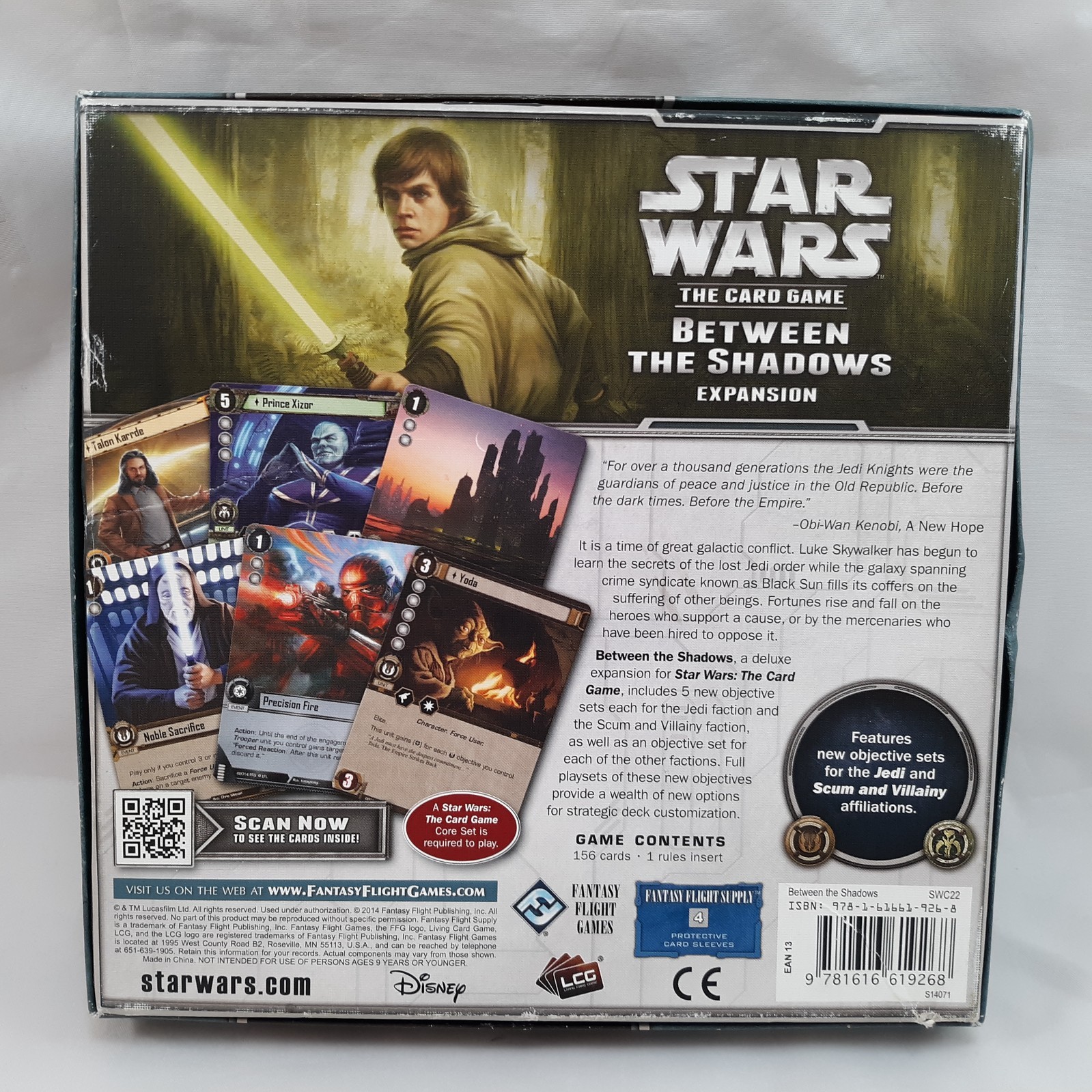 Star Wars The Card Game Between The Shadows Expansion Pack Incomplete