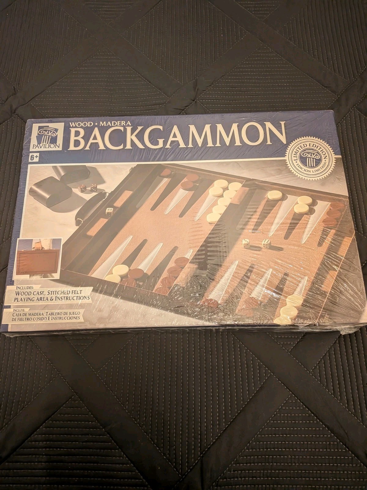 Pavilion Limited Edition Wood Madera Wooden Case Backgammon Game New Sealed