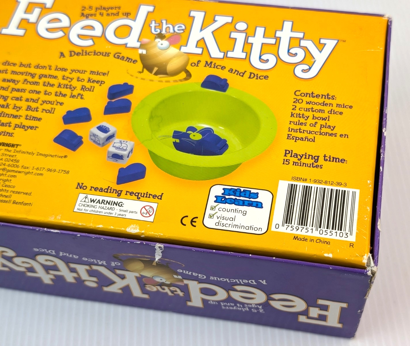 Feed the Kitty Game 100% COMPLETE Gamewright 2017 Children’s Kids Wooden