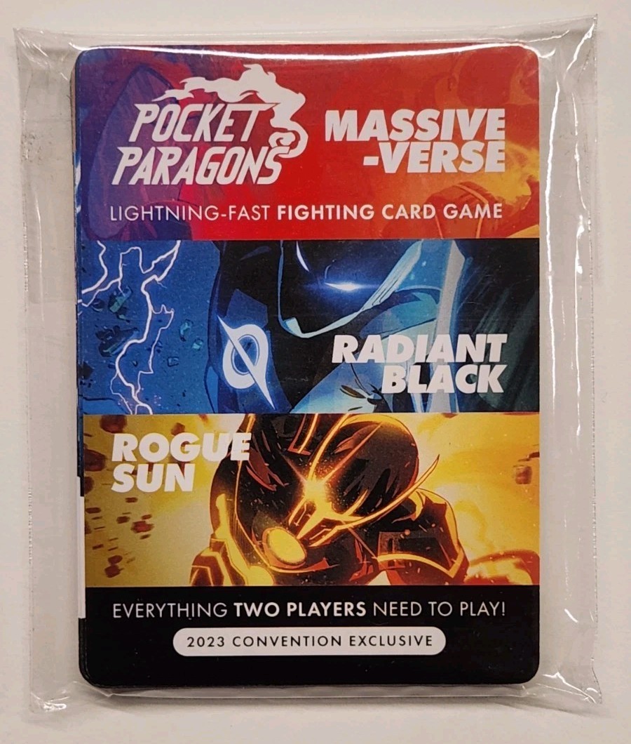Pocket Paragons Massive-Verse Card Game SDCC 2023 Exclusive Promo Radiant Black