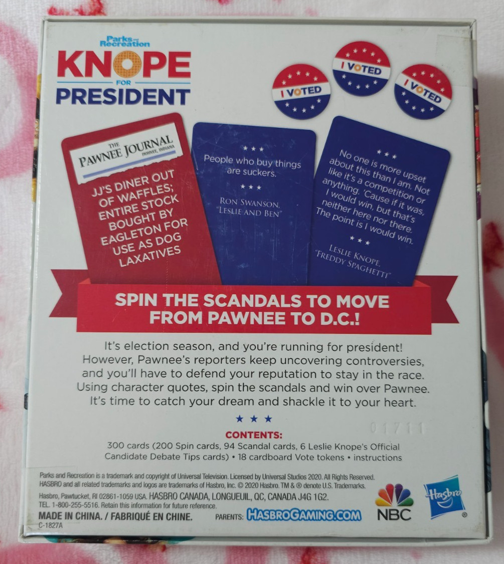 Parks & Recreation Knope For President Party Card Game TV Ages 14+ 100% Complete