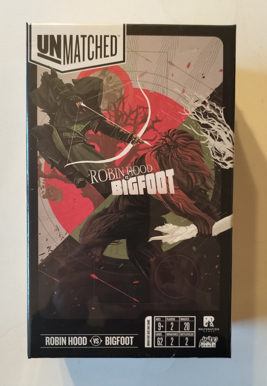 Unmatched Robin Hood vs Bigfoot Board Game Restoration Mondo OOP
