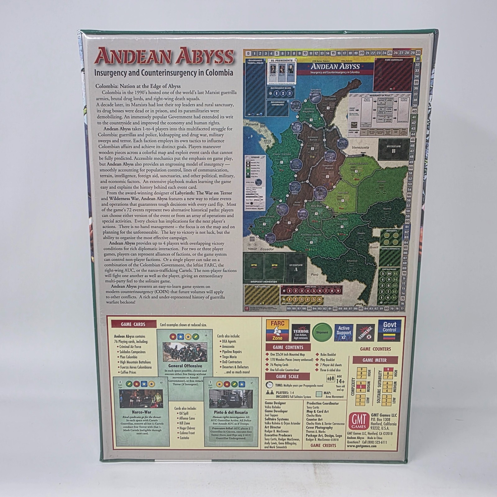 Andean Abyss Insurgency And Counterinsurgency In Colombia GMT Games New Sealed