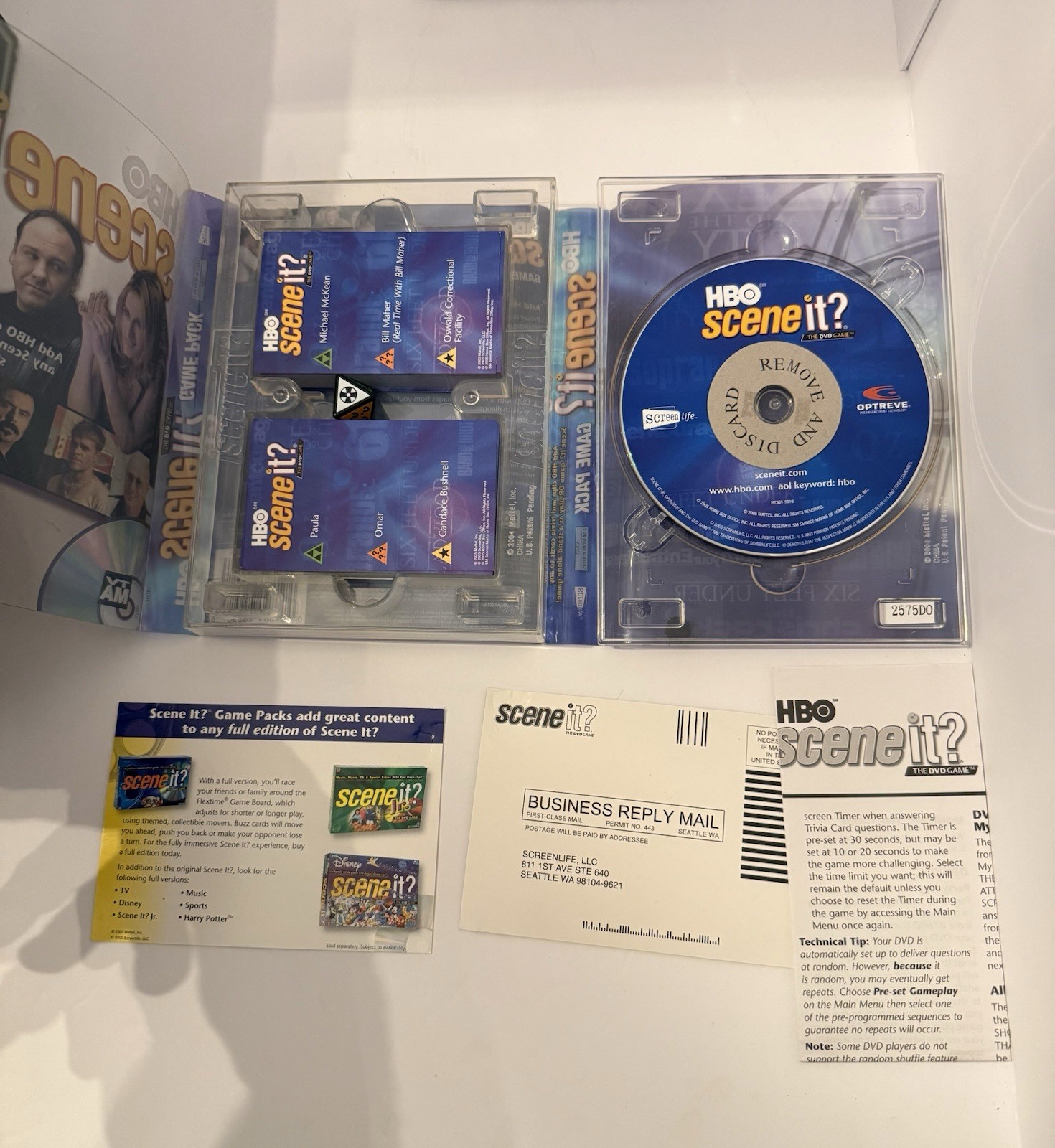 Optreve Screenlife HBO Scene It? DVD Game Pack Movie & TV Trivia Cards 17+ Party