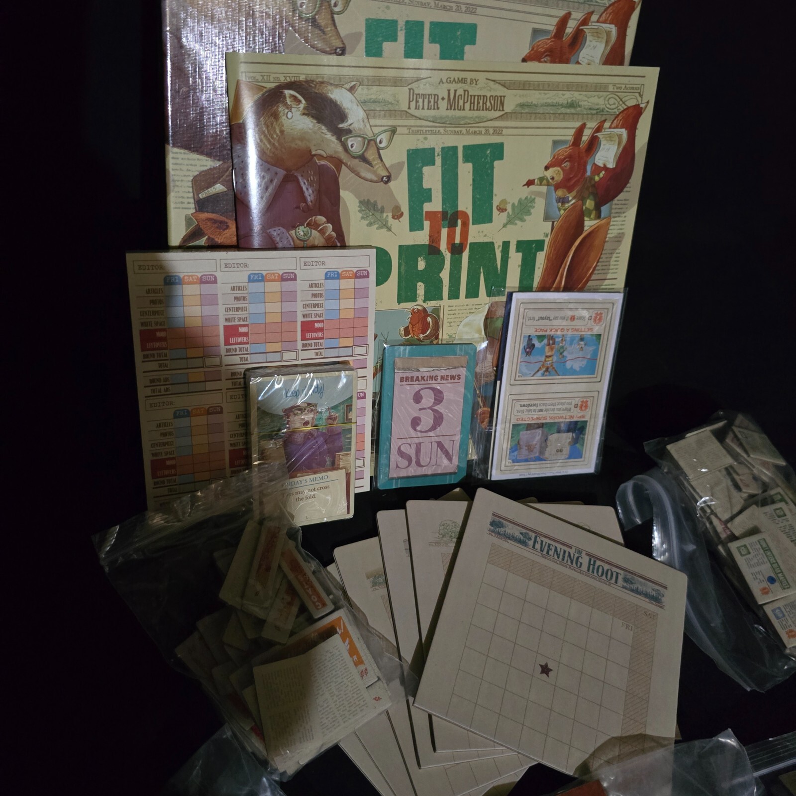Open Box Never Played 2023 Flatout Games Alderac FIT TO PRINT Game 100% Complete