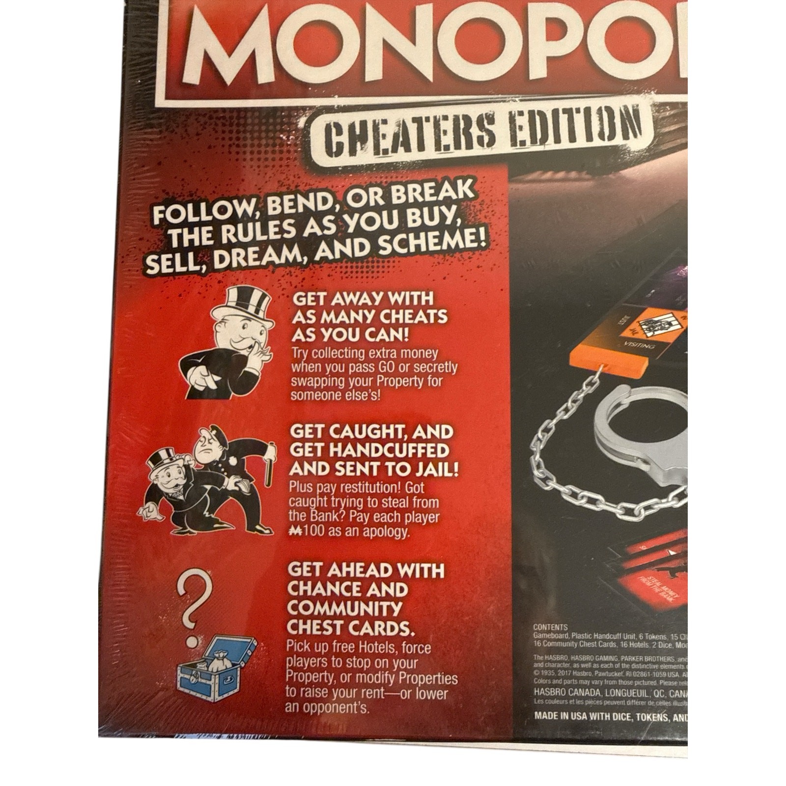 Parker Brothers Hasbro Monopoly Cheaters Edition Board Game- New Sealed Box