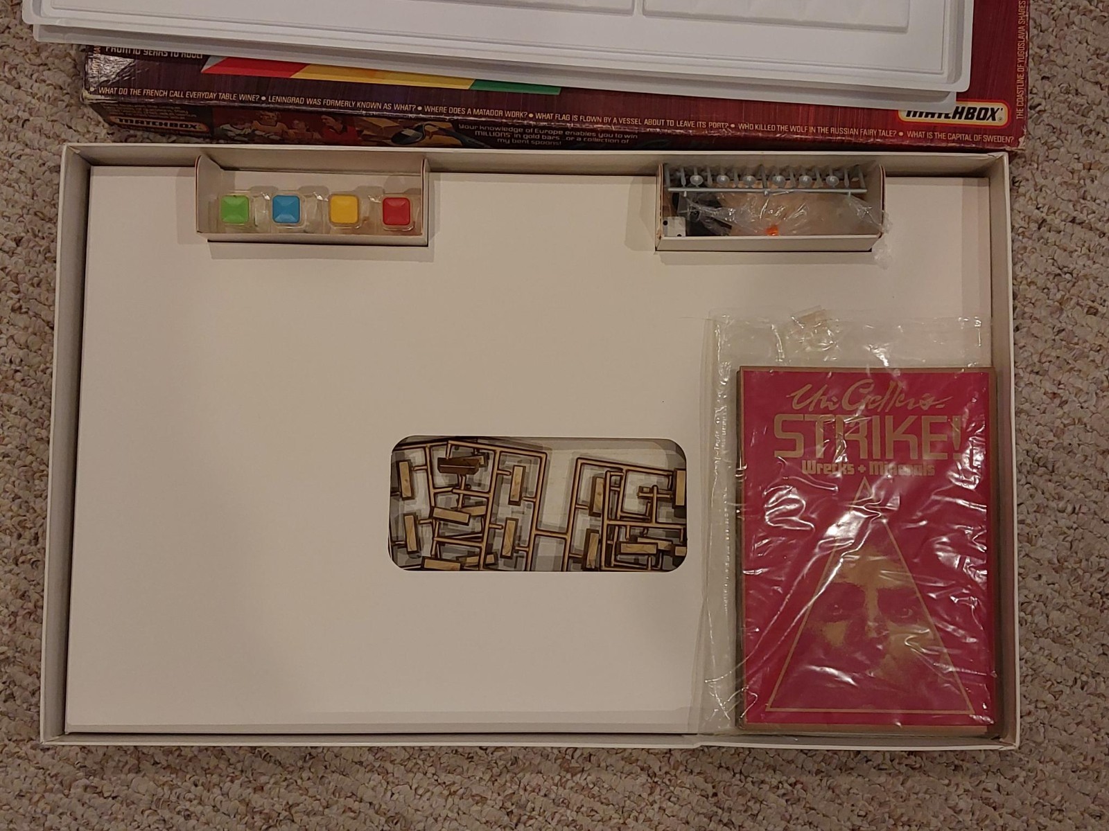 Matchbox URI Geller Strike Board Game – Complete / Never Been Played – MINT 1986