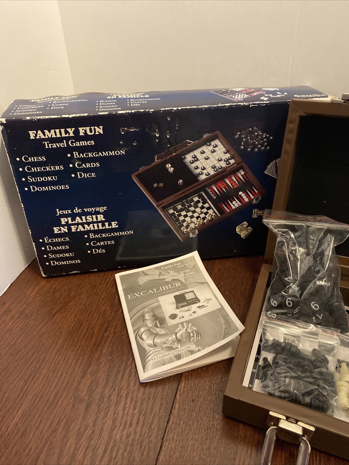 Family Fun 7-in-1 Travel Games By Excalibur Electronics New In Box