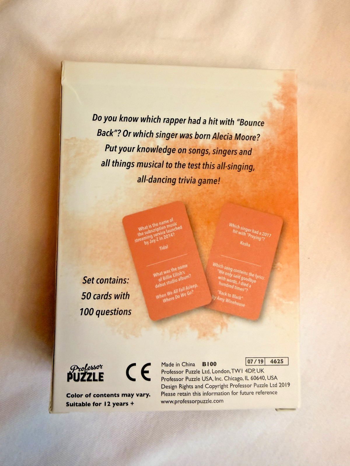 Vtg. 2019 Professor Puzzle Trivia Cards Suitable for 12 years and UP 4 pk. #5014