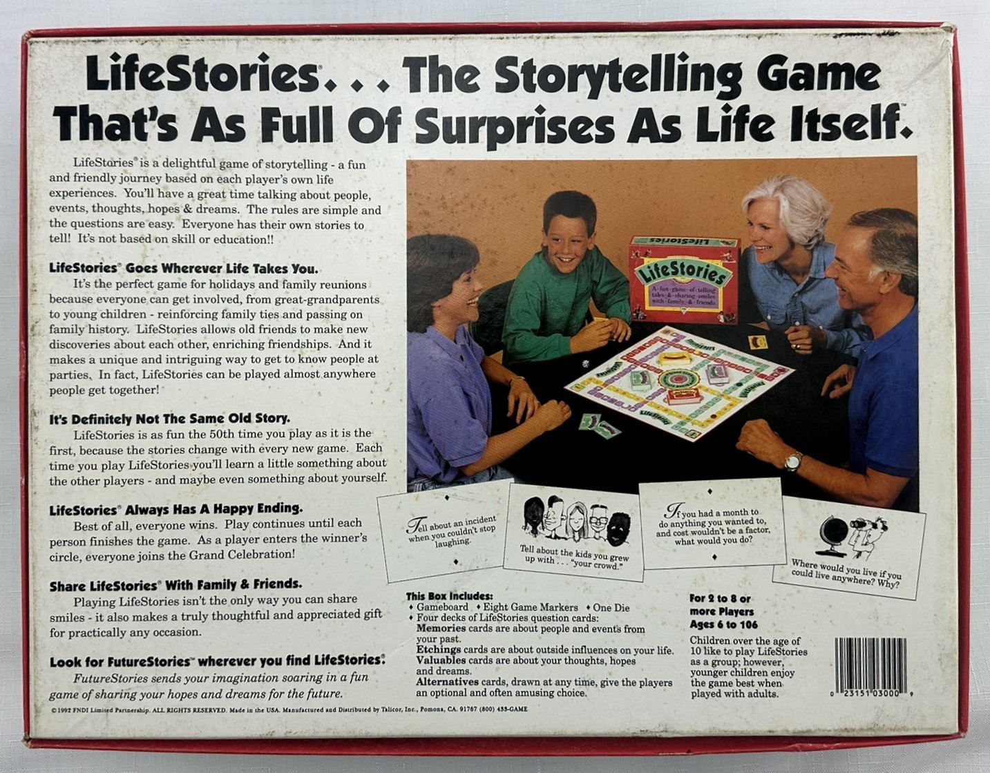 1989 LifeStories Game by Talicor Complete in Good Condition FREE SHIPPING