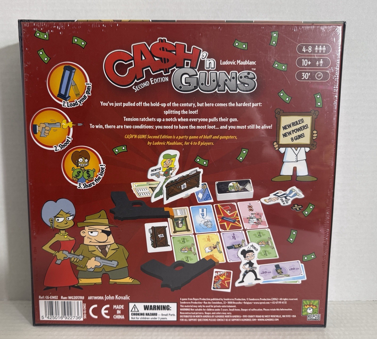 NEW Sealed Cash ‘N Guns Second Edition by Repos Productions Free Shipping