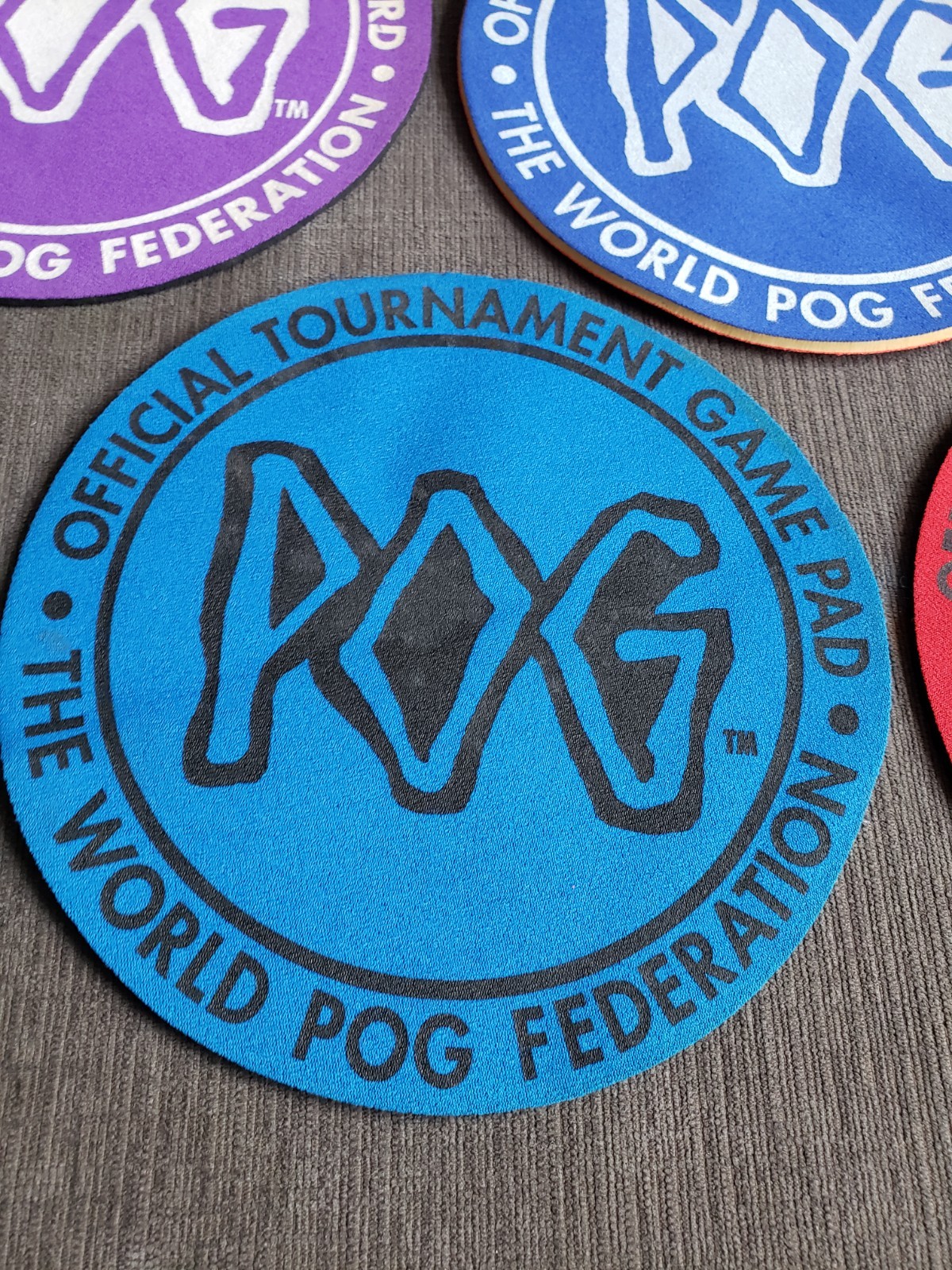 Set Of 5 VINTAGE ’95 THE WORLD POG FEDERATION OFFICIAL TOURNAMENT GAME BOARD PAD