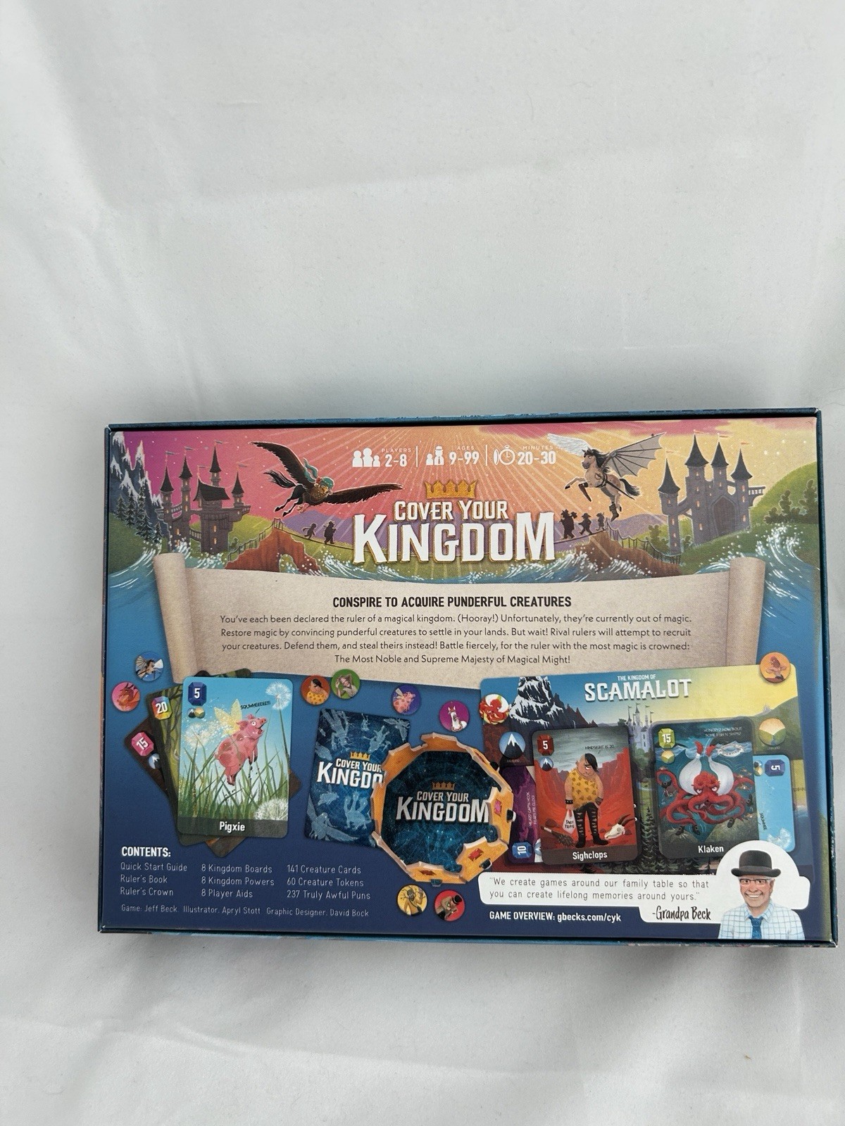 Grandpa Beck’s Cover Your Kingdom Complete Fantasy Family Board Game Set