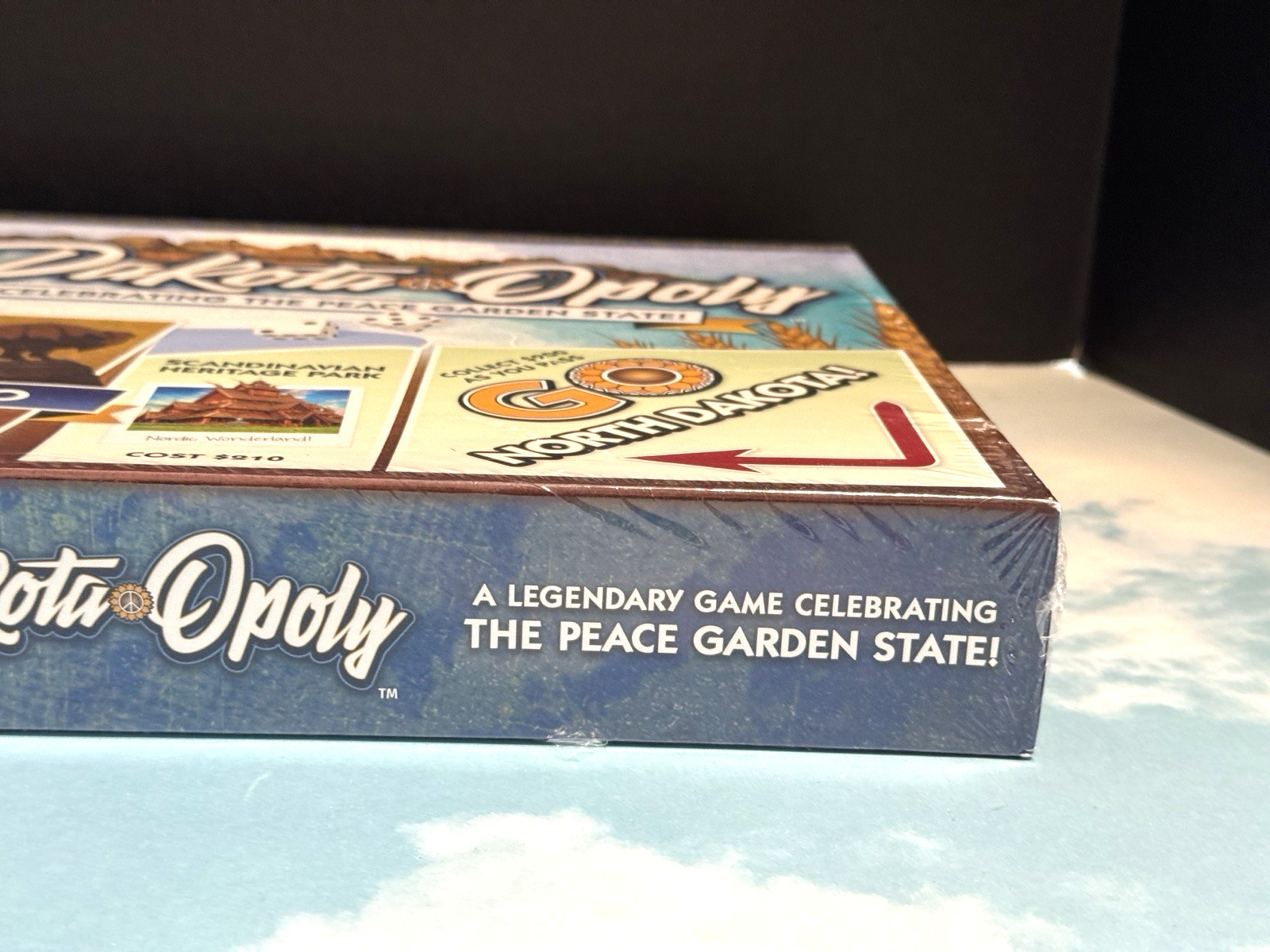 North Dakota-Opoly Monopoly style board Game Celebrating Peace Garden State NEW
