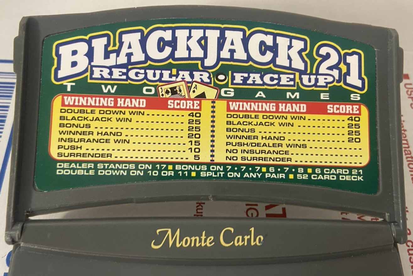 Lot of 3 Radica Monte Carlo Acey Deucy Poker, Blackjack & Casino Slot – All Work