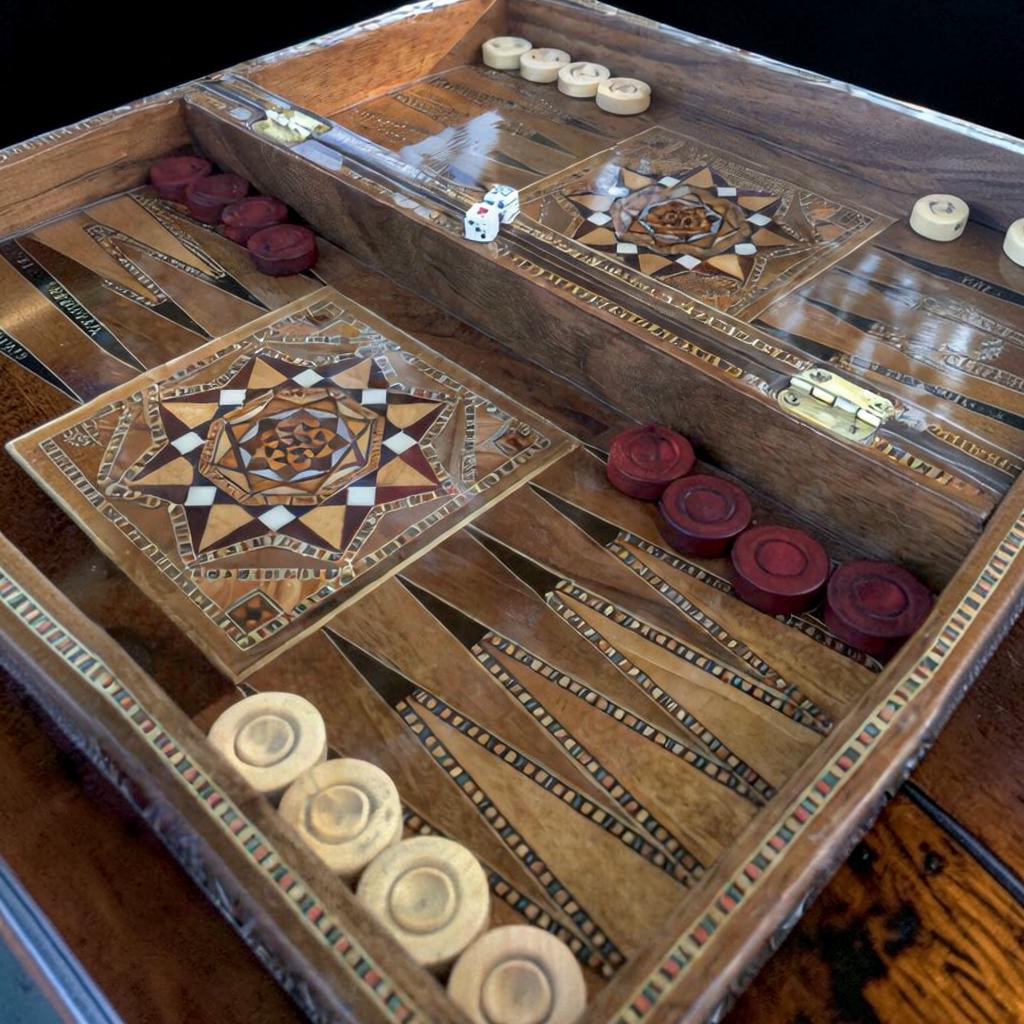 Backgammon Chess Set Handmade Solid Rosewood Game Board 3in1🎁 Gift Idea