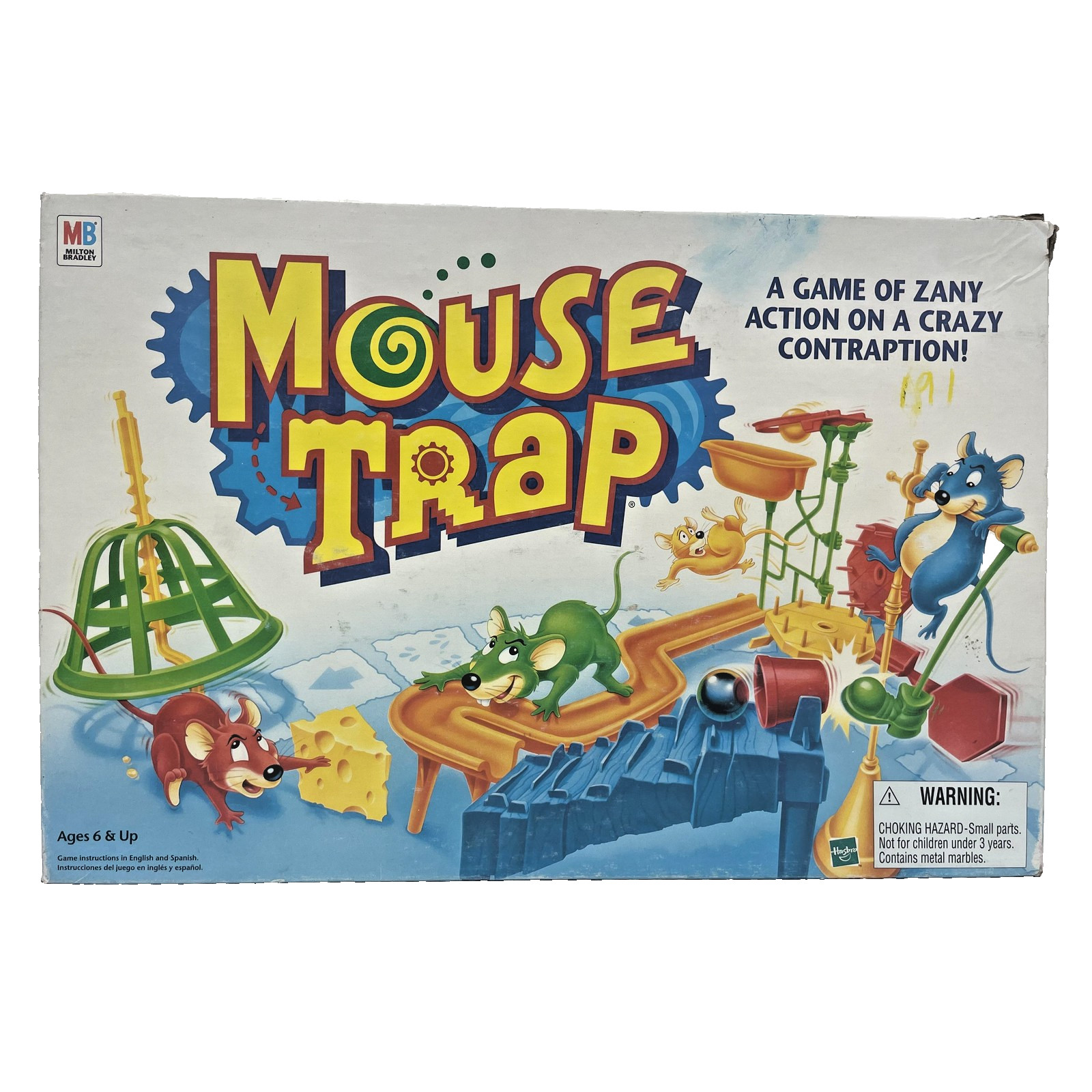 Vintage 1999 Mousetrap Milton Bradley Board Game Boxed Complete Kids 6+