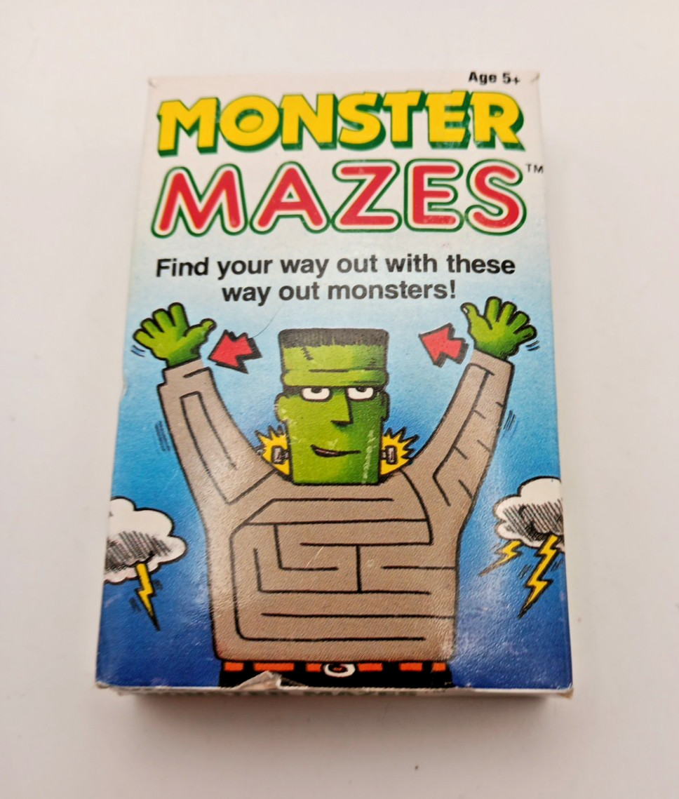 VTG 1993 Creative Child Games MONSTER MAZES 36 Card Activity Set