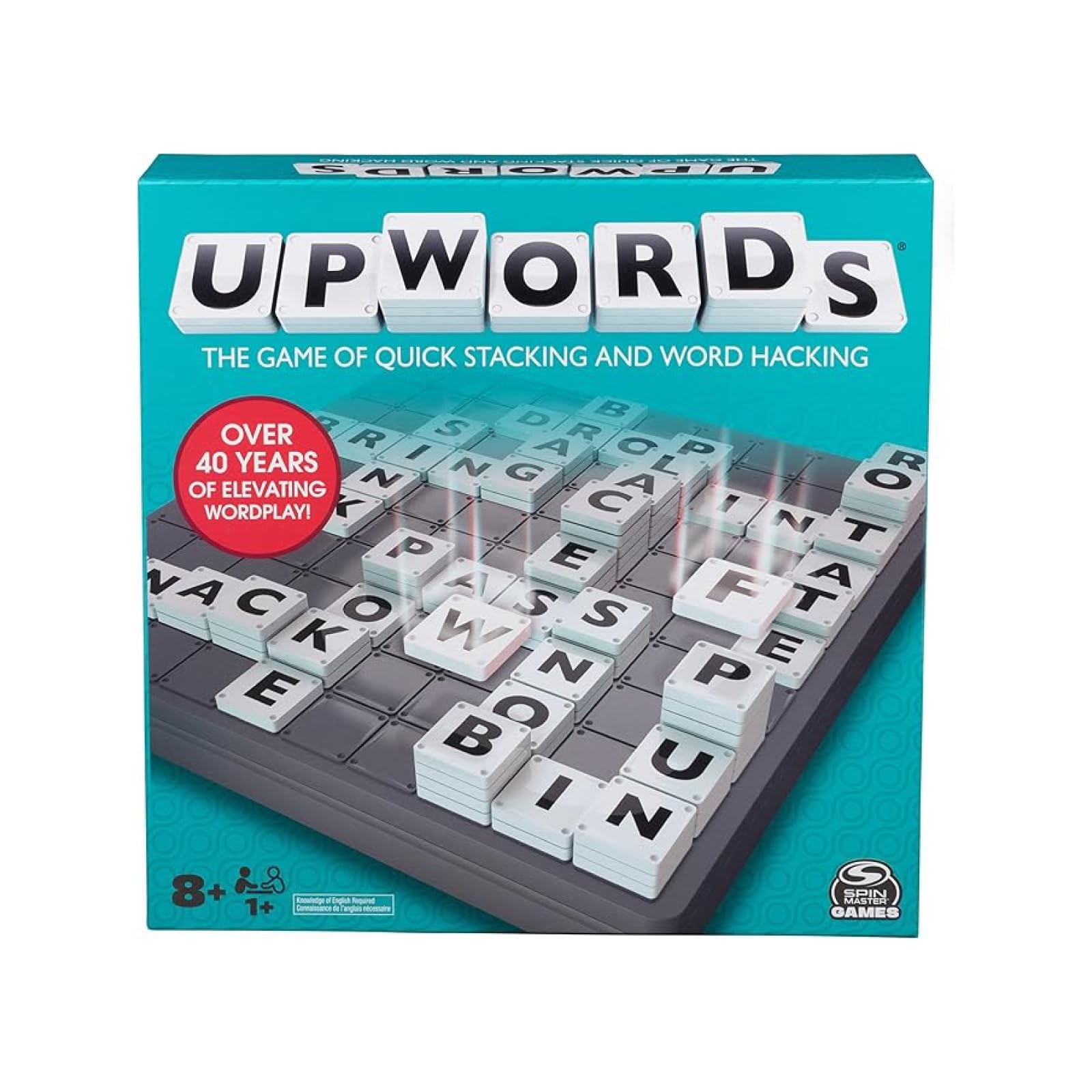 , Upwords, Classic Word Game with Stackable Letter Tiles, Family Board Game, …