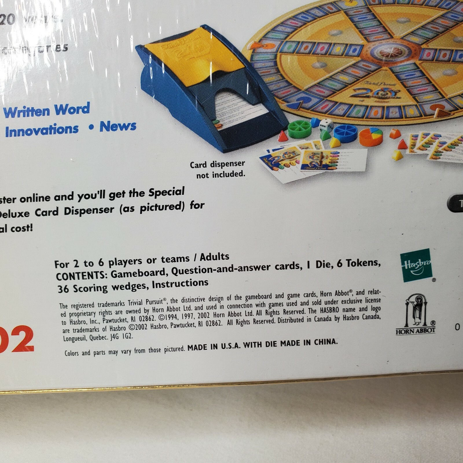 Trivial Pursuit 20th Anniversary Edition 80s 90s Trivia Game Hasbro New Sealed