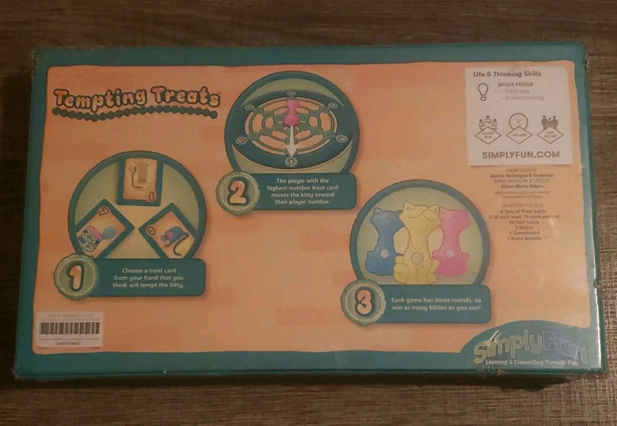 Simply Fun Tempting Treats Boardgame Predicting And Problem Solving Ages 5+ New
