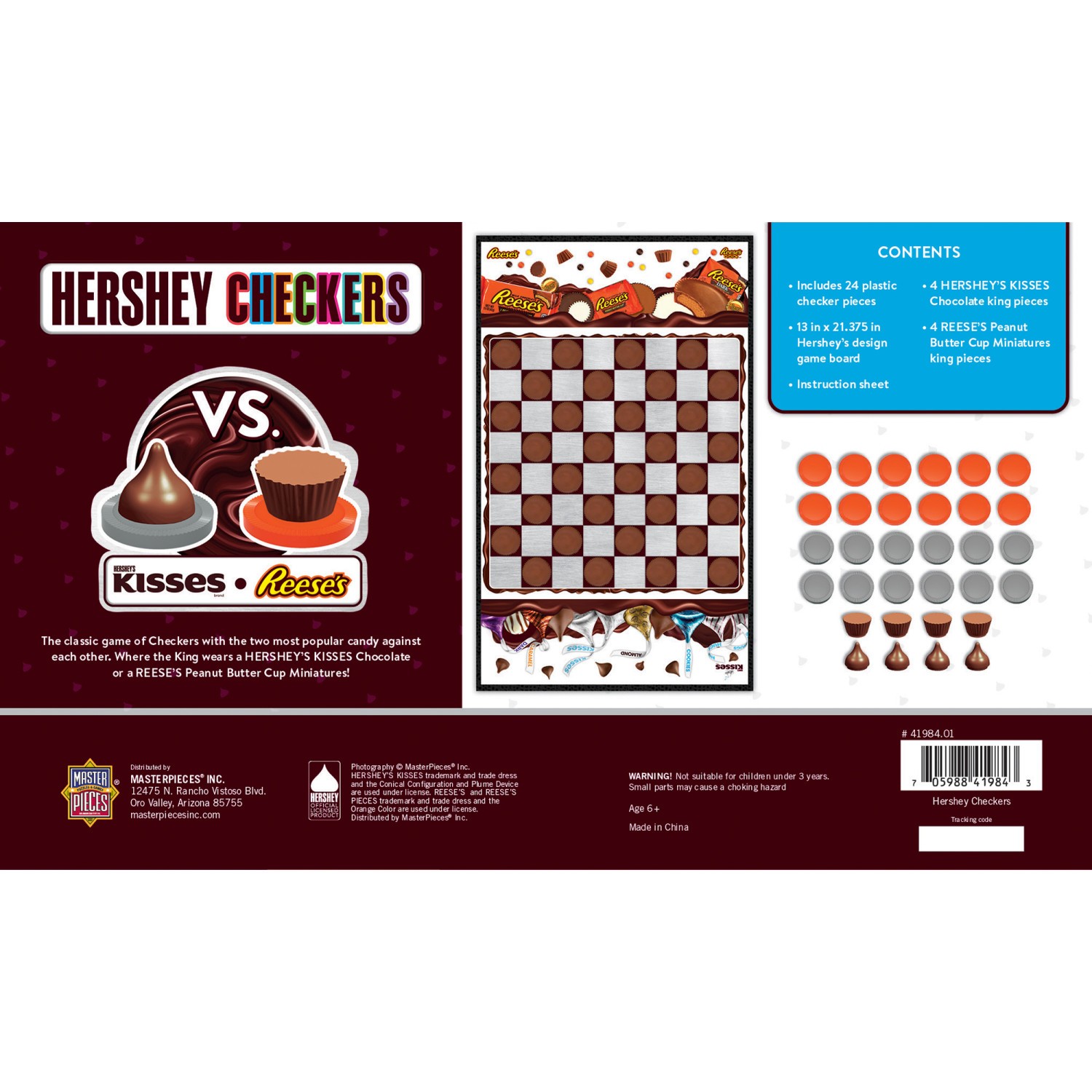 MasterPieces – Hershey’s Kisses vs Reese’s – Officially Licensed Checkers Game