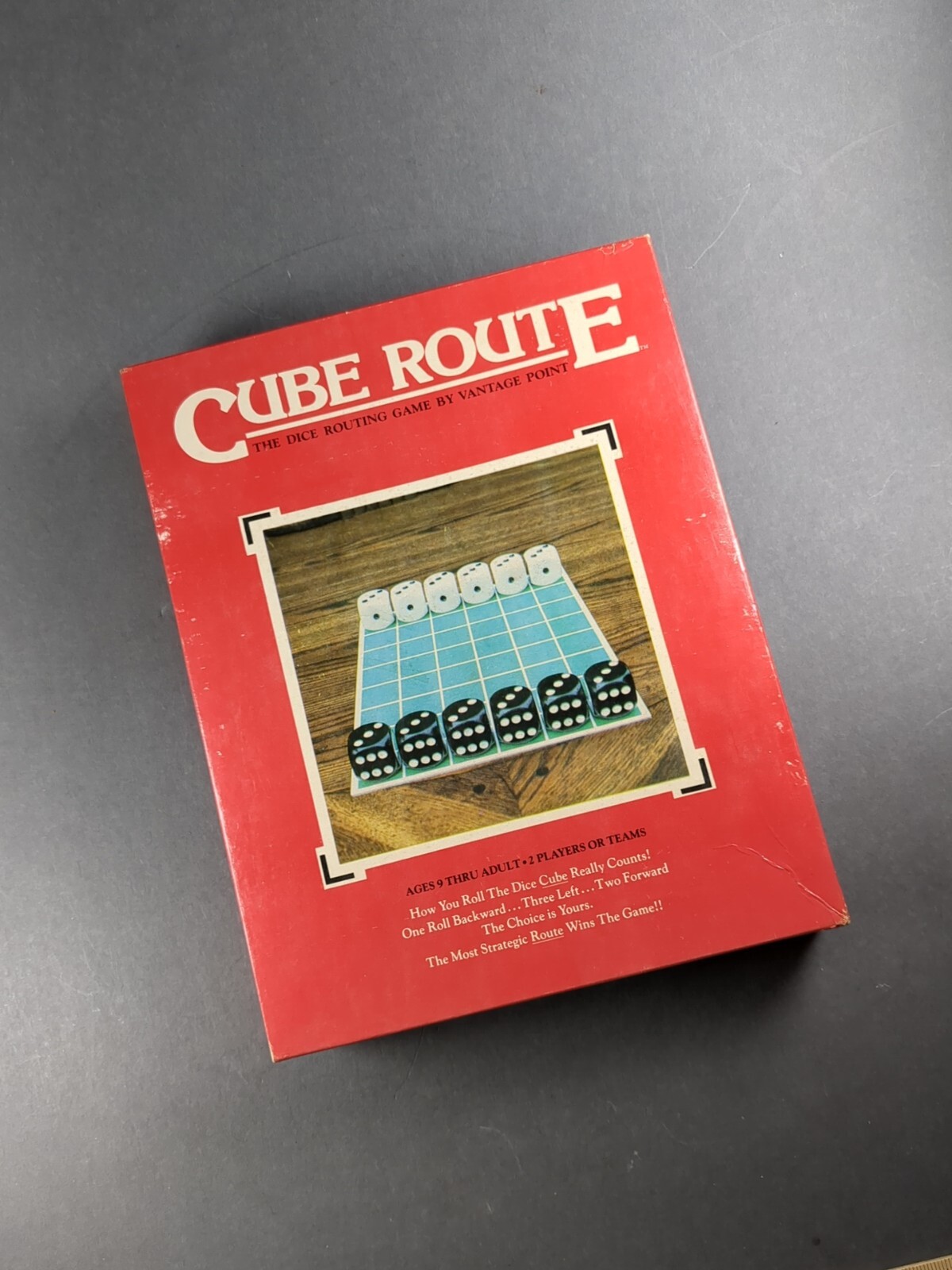 Cube Route Dice Game Vantage Point 1975 Felt Board Jumbo Dice Vintage