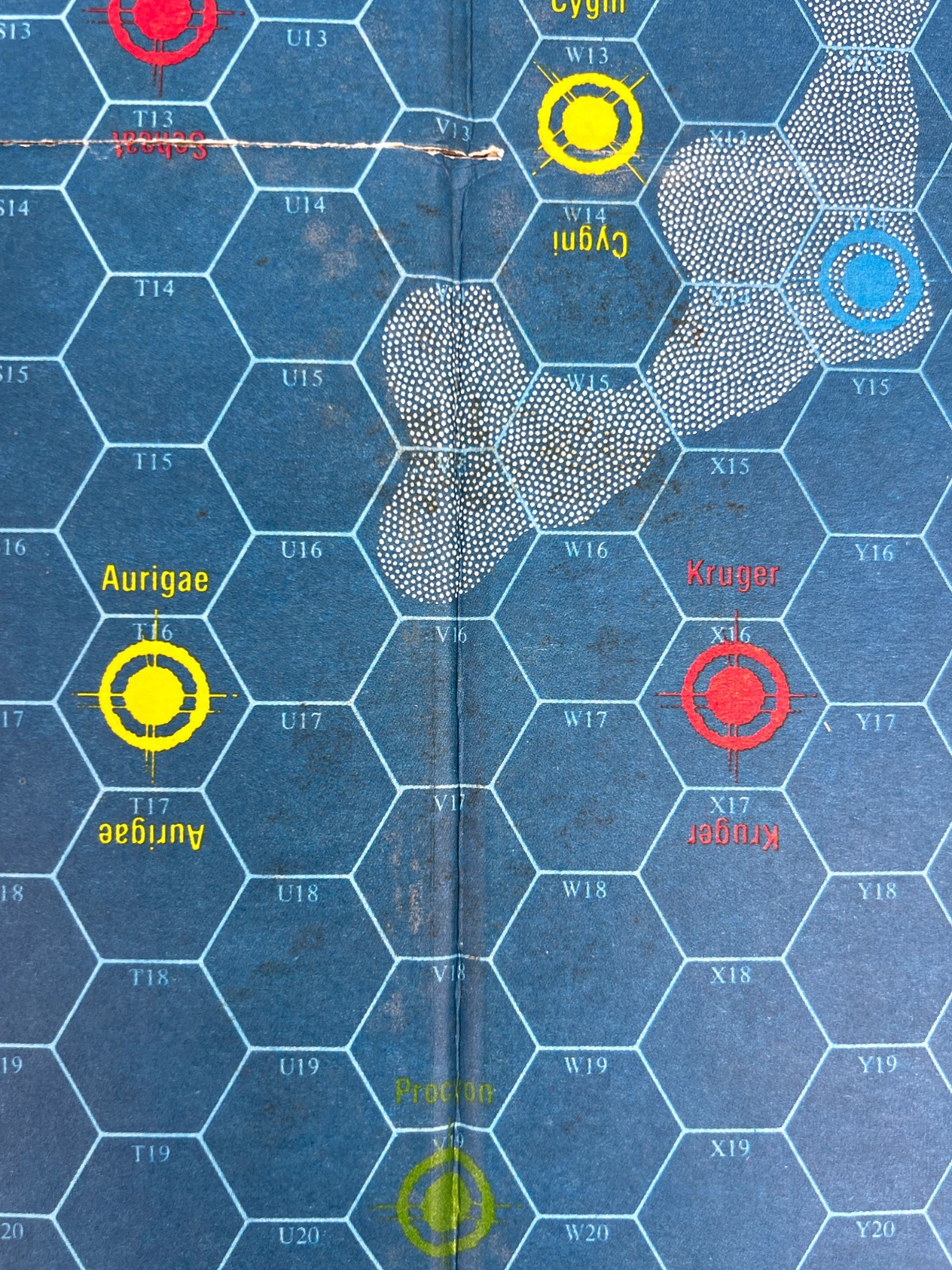 Vtg 1984 Avalon Hill Stellar Conquest Board Game Map Parts