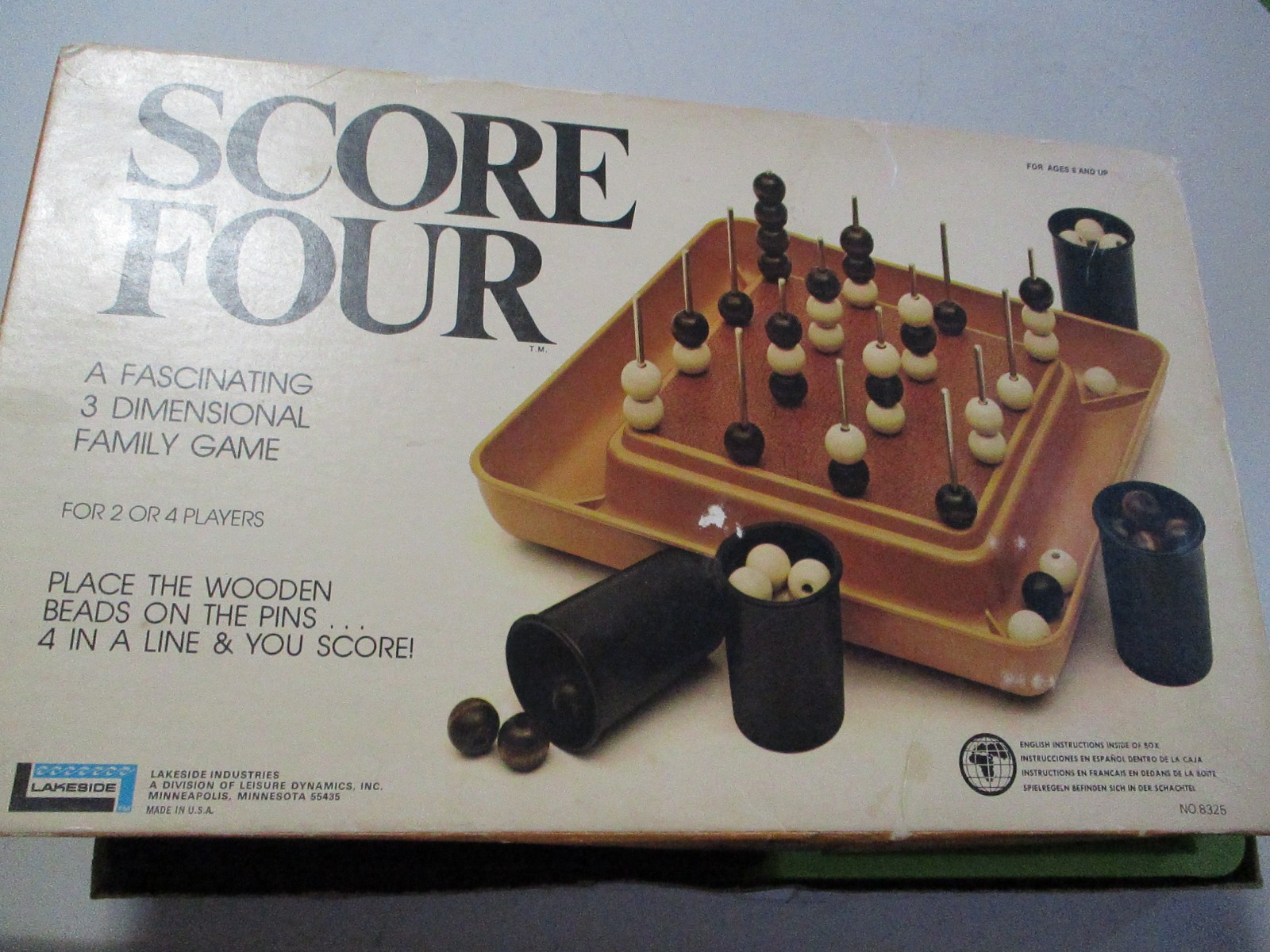 Score Four Game No 8325 by Lakeside Industries 1967 – 1975 In Box – As Seen
