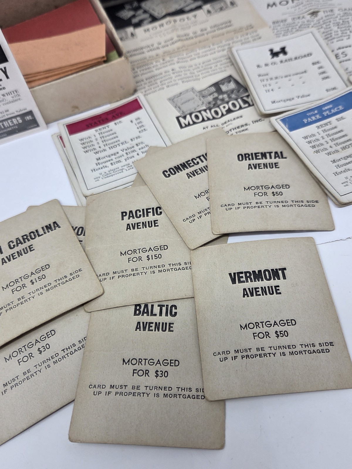 Rare 1941 MONOPOLY Game-Parker Brothers-“Trade Mark” Black Box-No Board Vintage