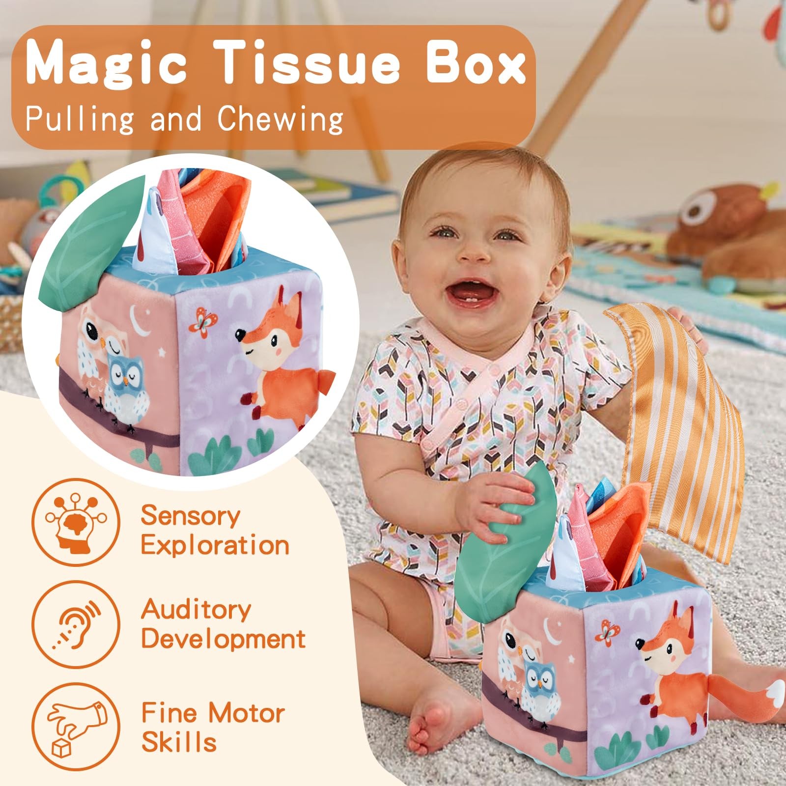 Montessori Baby Toys 6-12 Months 3 in 1 Spinning Drum Medium Twefex Babies Play
