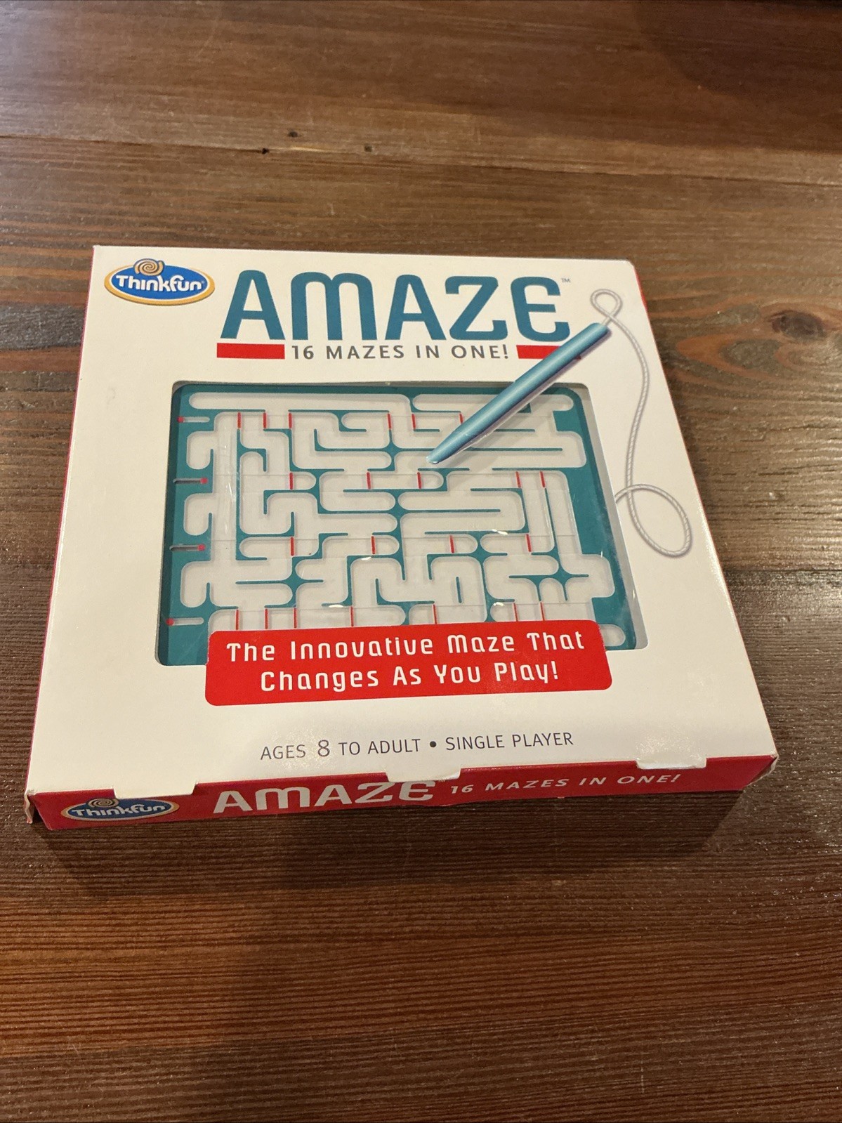 Think Fun Amaze Game 16 Mazes in One Puzzles Age 8+ Memory Logic Mensa Kids