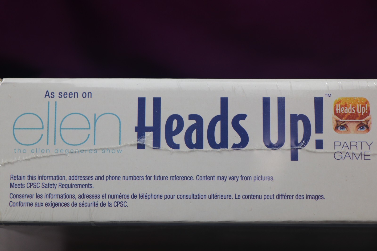 Spin master Heads Up Party Game NEW SEALED