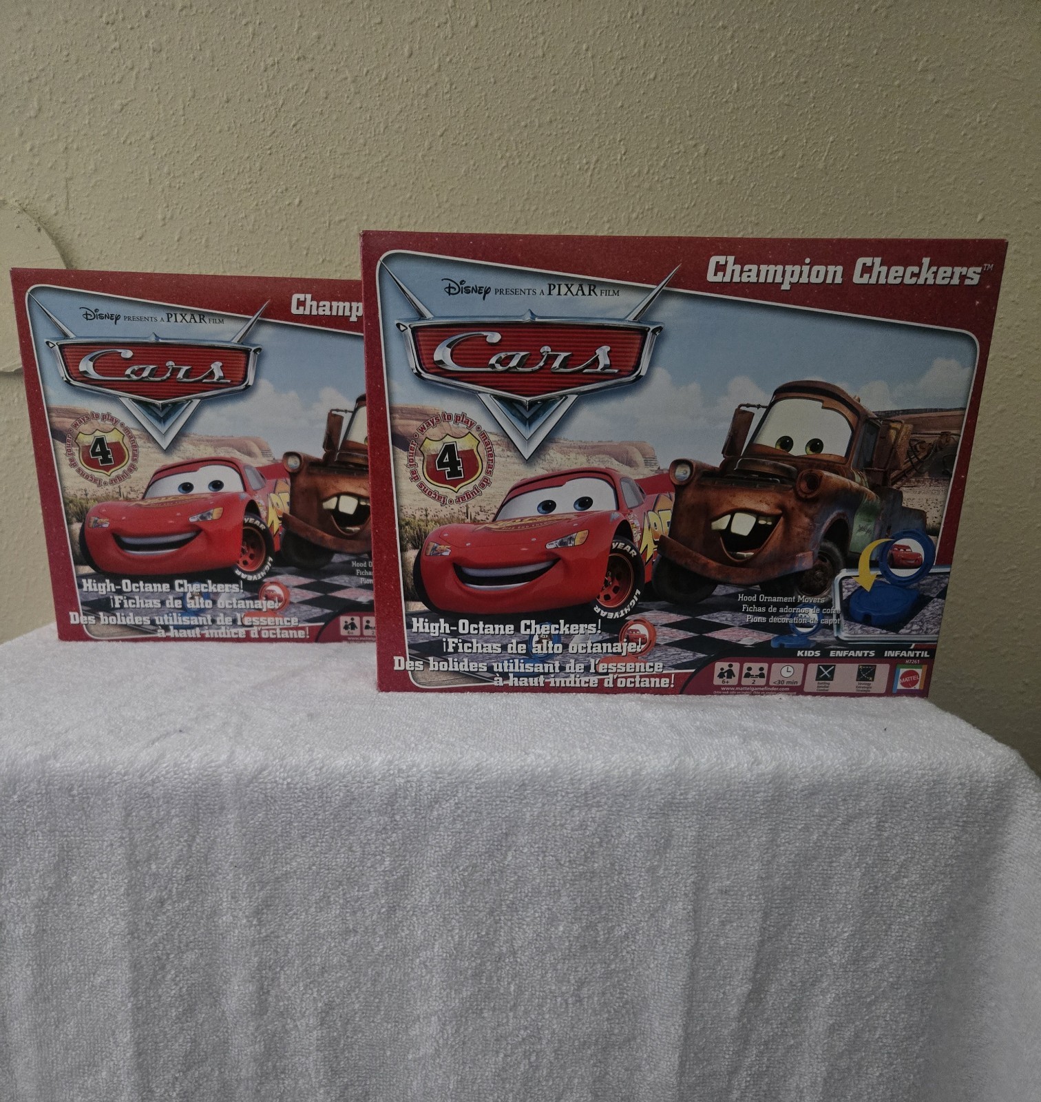 Disney ’06 Pixar Cars Champion Checkers Board Game(2) By Mattel Brand New In Box