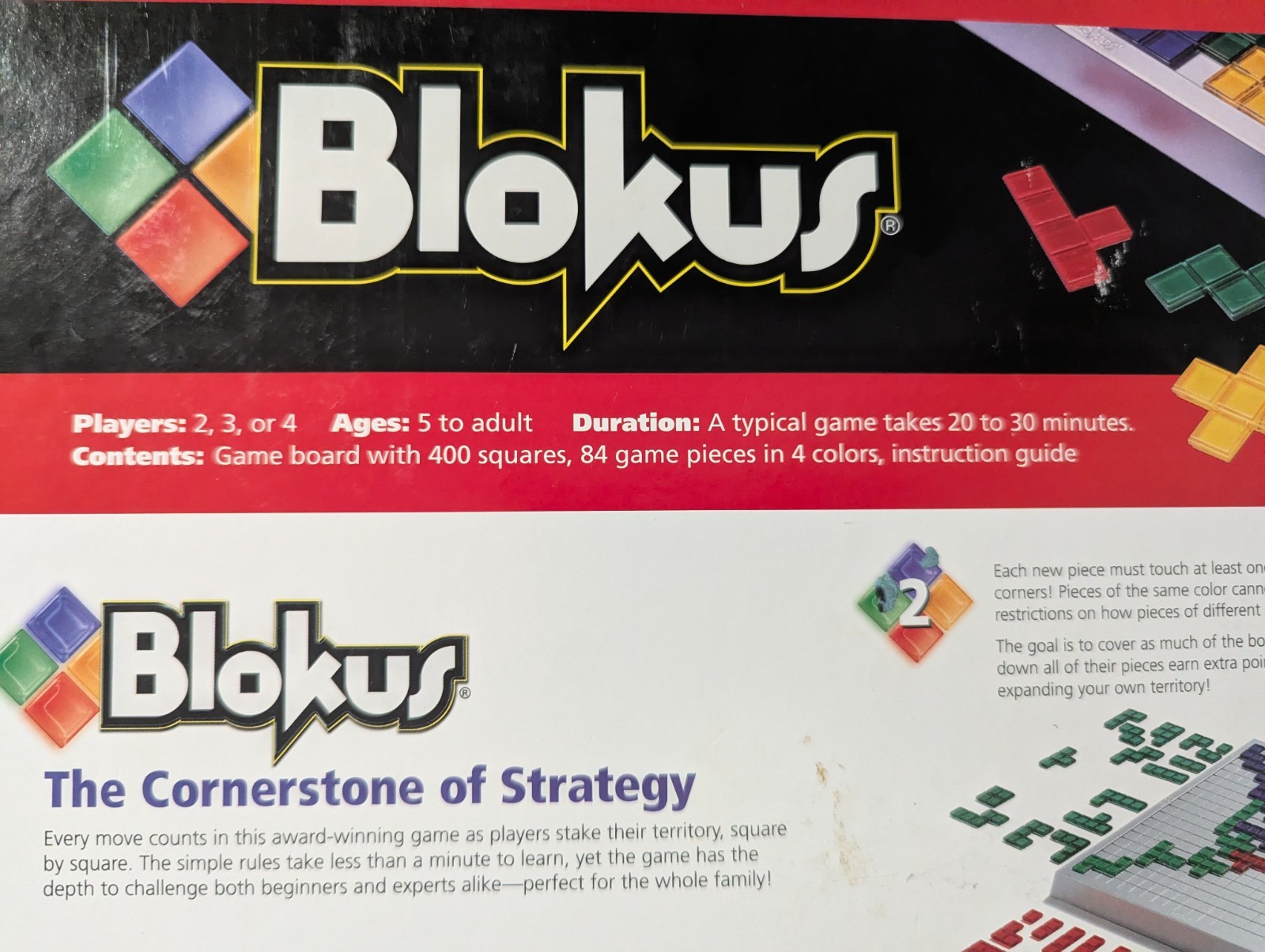 BLOKUS Board Game 100% COMPLETE 2005 VINTAGE MULTI AWARD WINNER Larger Board
