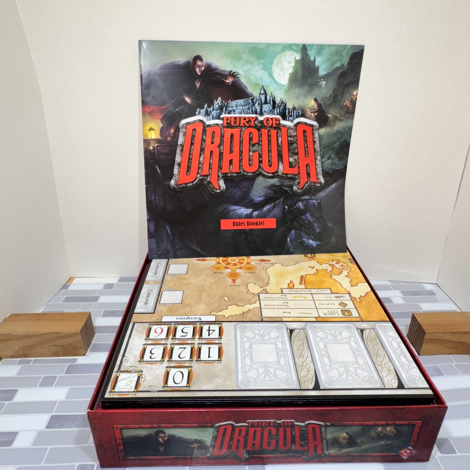 Fury of Dracula 2nd Ed Board Game Gothic Horror 2-5 Players Fantasy Flight