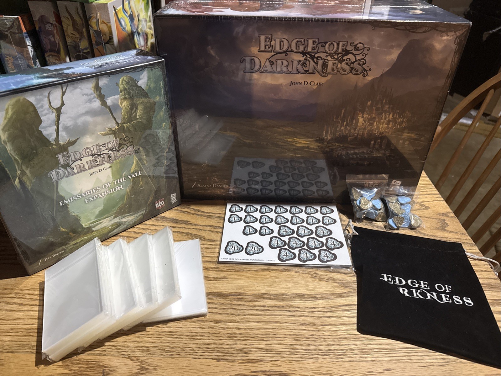Edge of Darkness Kickstarter Guildmaster Bundle Expansion AEG Alderac Coins