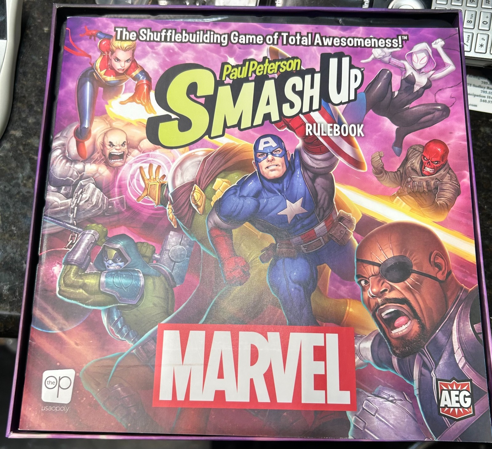 Smash Up Marvel Card Game – Opened with Cards and Tokens