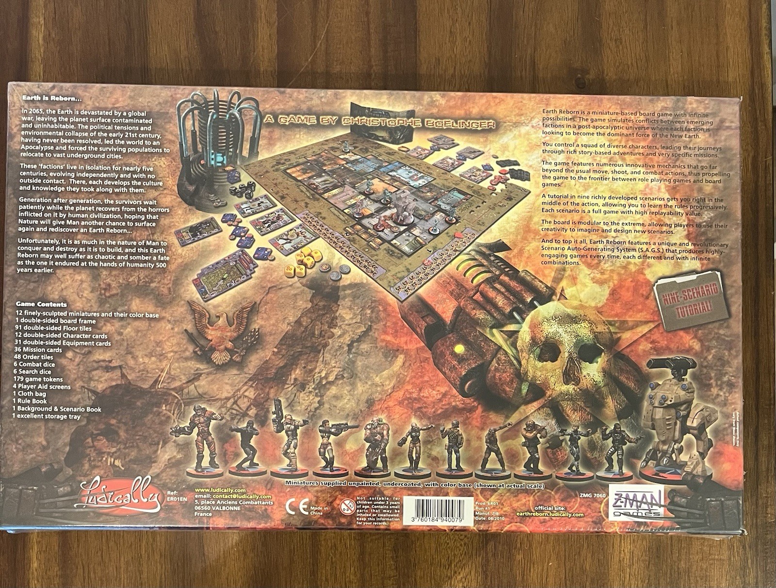 2010 Ludically Earth Reborn Board Game Z-Man Games NEW SEALED