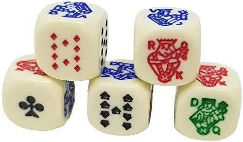 10 Pack Poker Dice No Cup Liar’s Casino Bar Drinking Tab Game SHIPS FROM USA