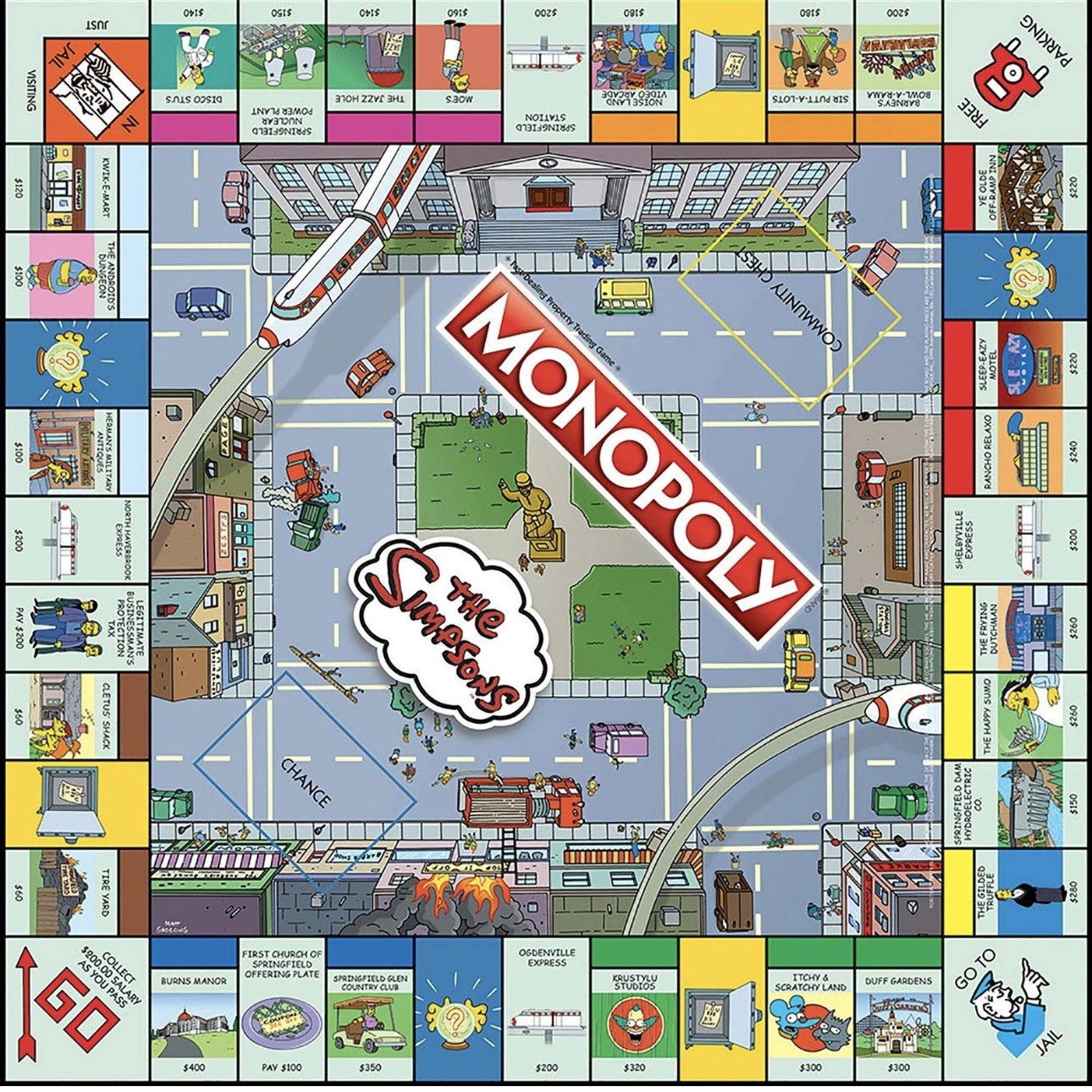 The Simpsons Monopoly Board Game 30th Anniversary Edition for 2 to 6 Players