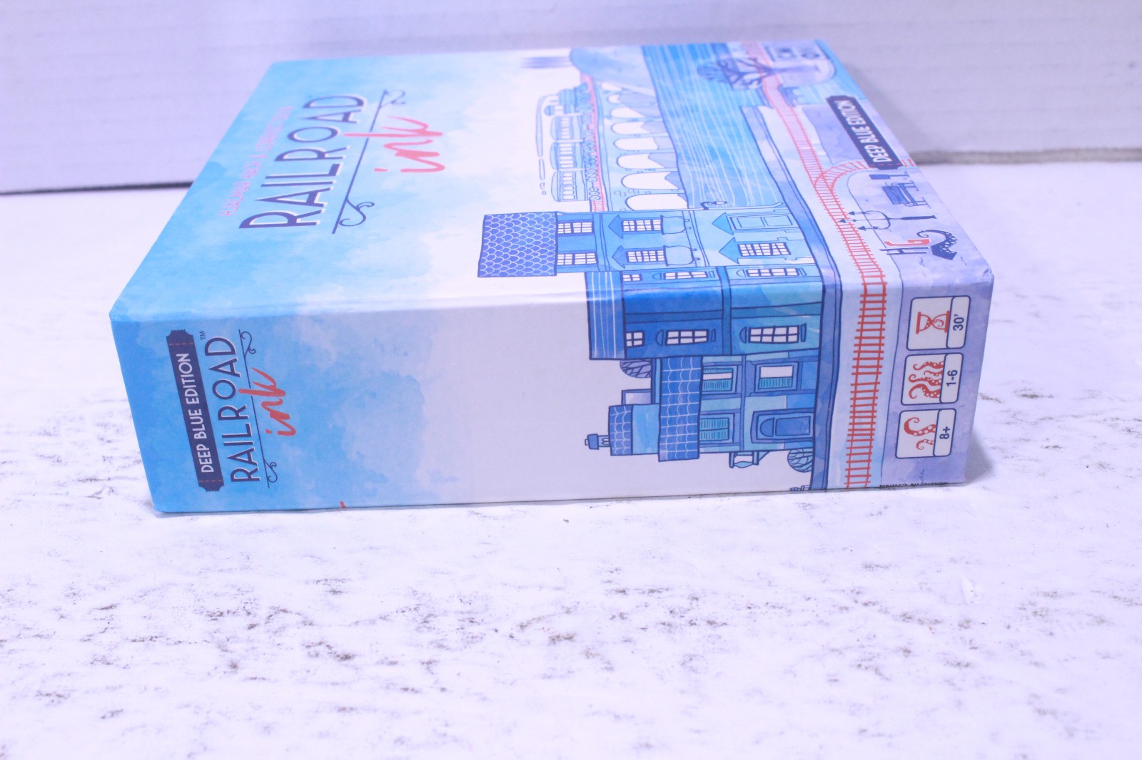 Railroad Ink: Deep Blue Edition Board Game by CMON – Family Strategy Fun