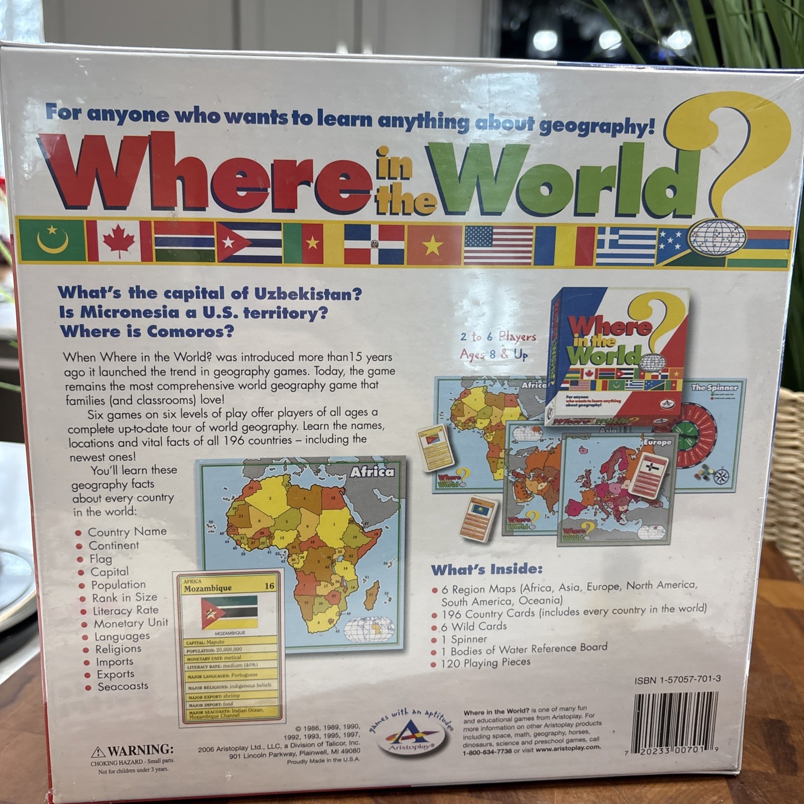 Where in the World? Board Game Geography World Awareness Homeschool 1992 Edition