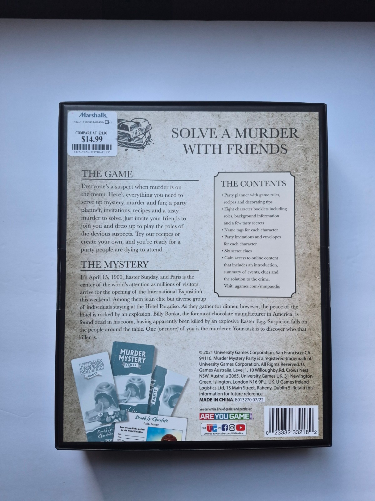 Murder Mystery Game Dinner Party Board Death By Chocolate 6 – 8 University Games