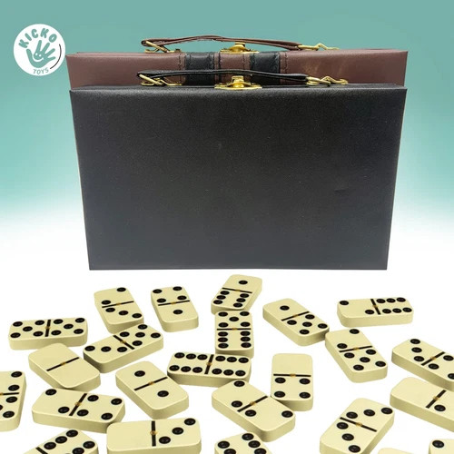 Premium Classic Domino Set – Jumbo – Double Six – 28 Thick Pieces in Durable Woo