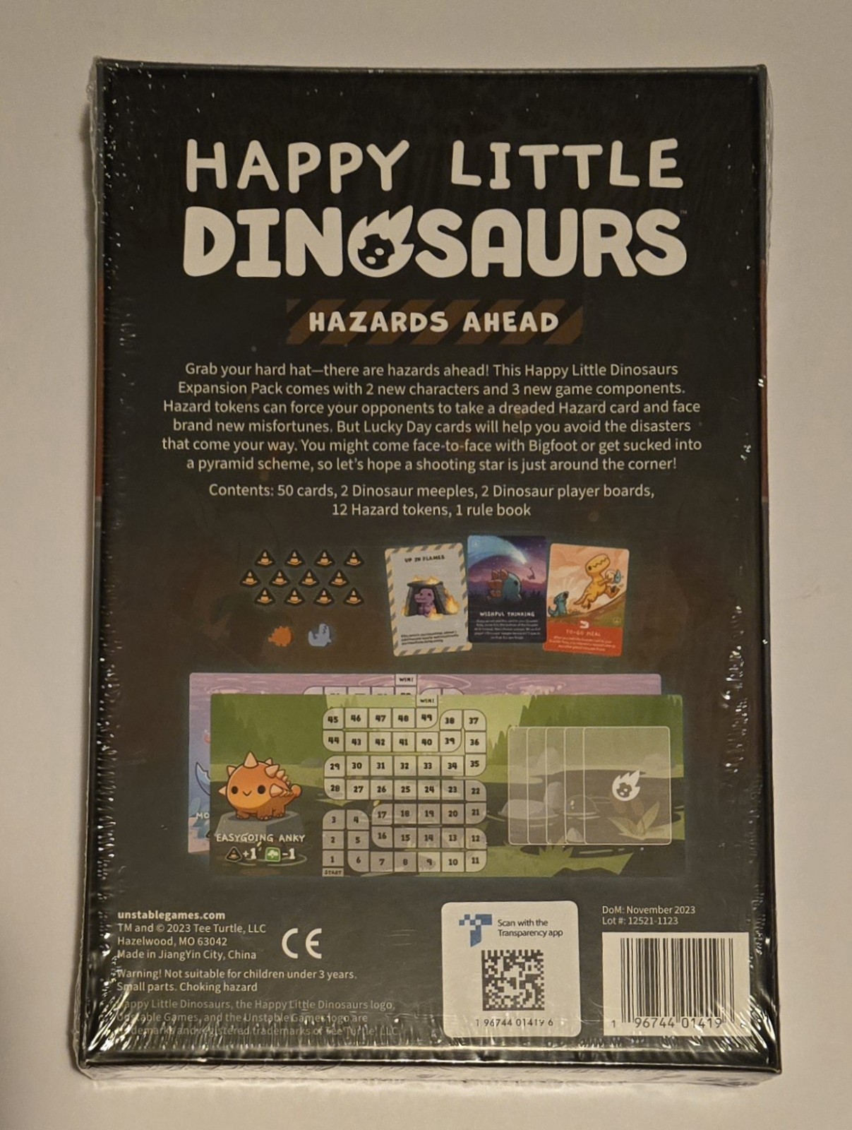 Happy Little Dinosaurs Hazards Ahead Expansion Game for Tabletop Gameplay