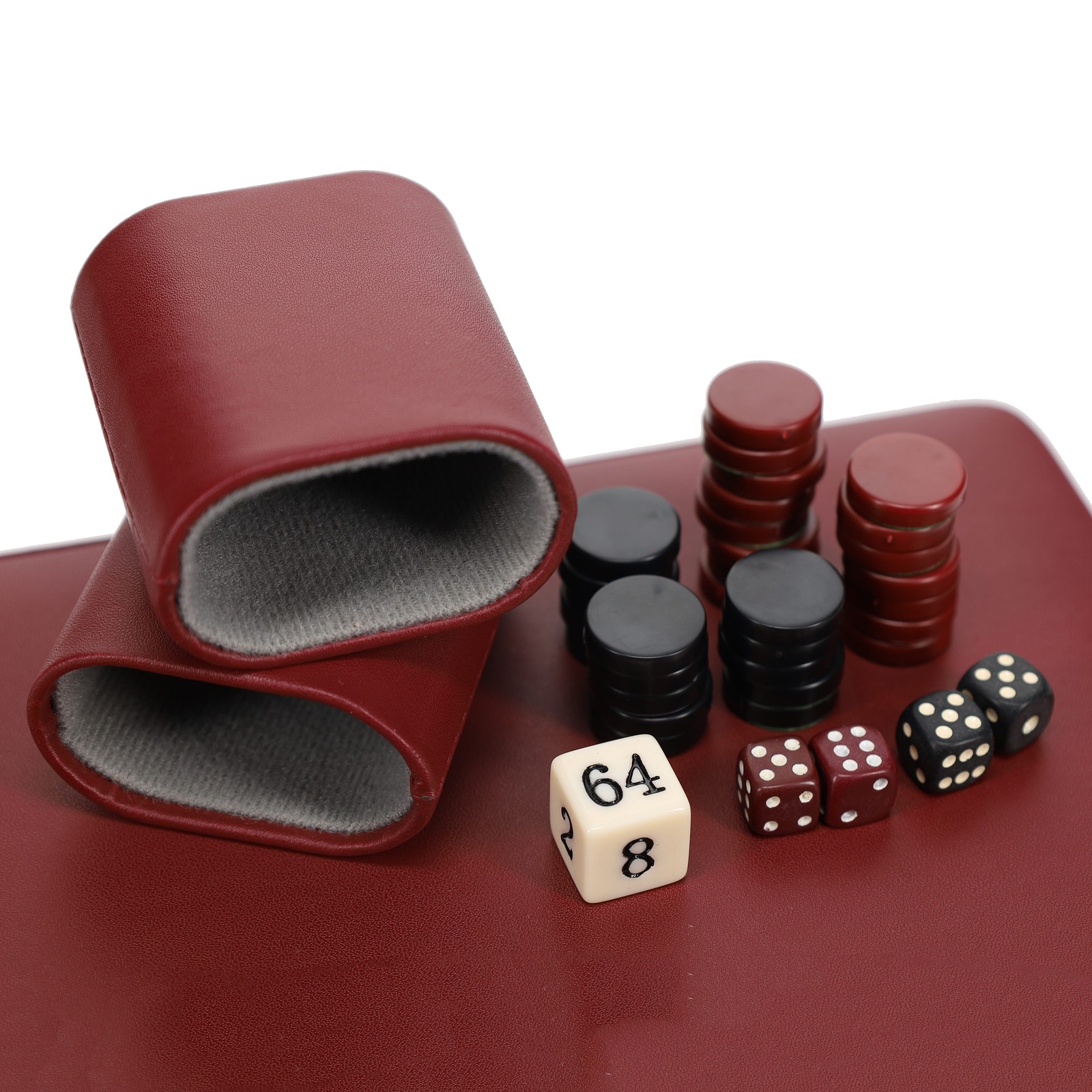 WE Games Magnetic Backgammon Set, Leatherette Case, Carrying Strap – Travel Size