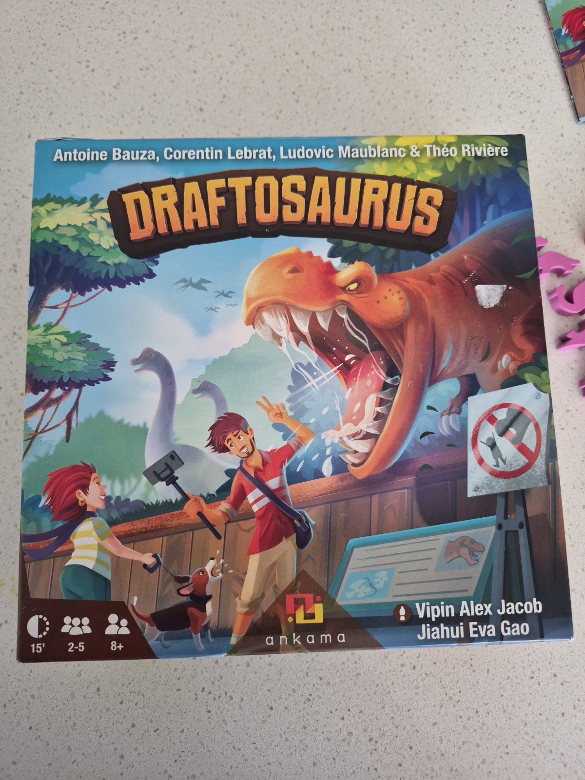 Draftosaurus Board Game by Ankama English Version of GERMAN game Educational