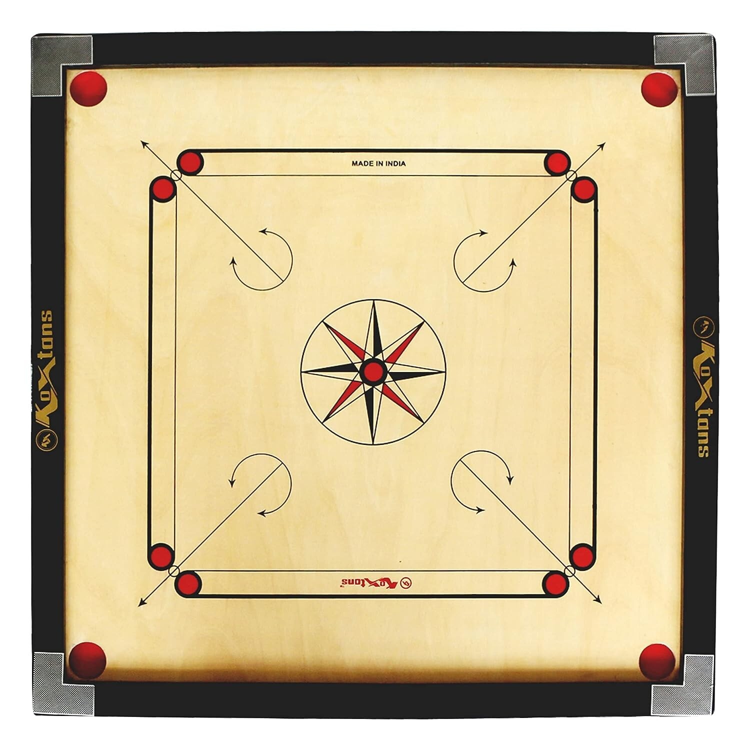 Large Carrom 32 X 32″ Board Coins/Striker & Powder Set Great Quality Family Game