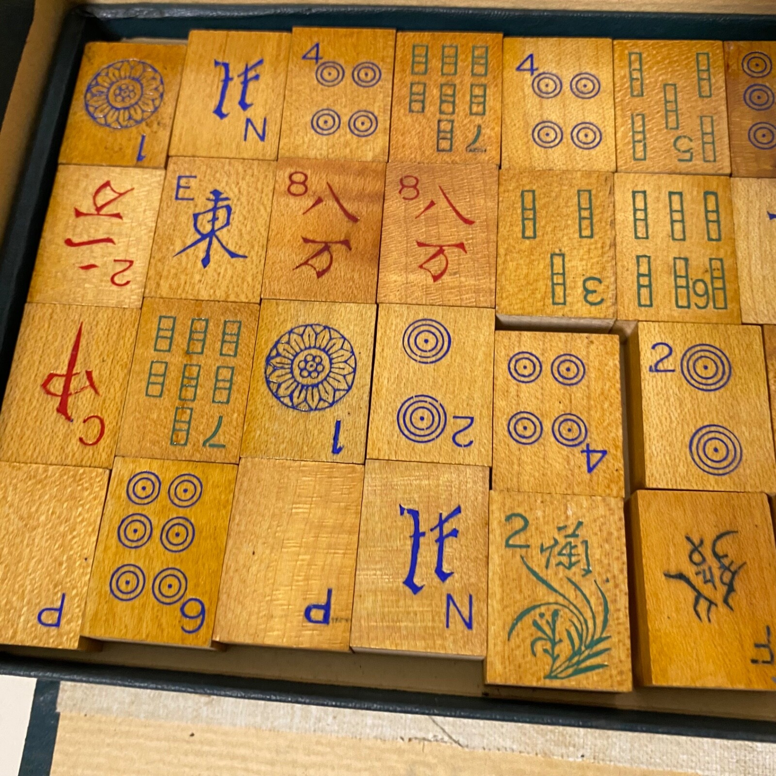 Vintage 1920s Mahjong Ancient Game Of Mandarines China Complete W Box & Book